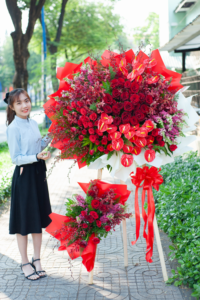 Mẫu hoa khai trương 'hồng phát'