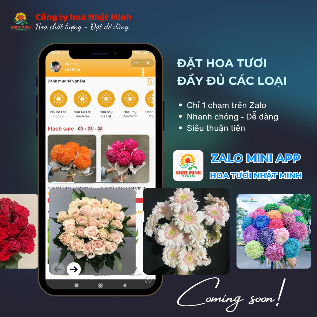 zalo mini app hoa tuoi nhật minh